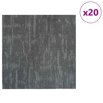 vidaXL Carpet Tile Concrete Grey 50 x 50 cm 20 pcs PP and Bitumen