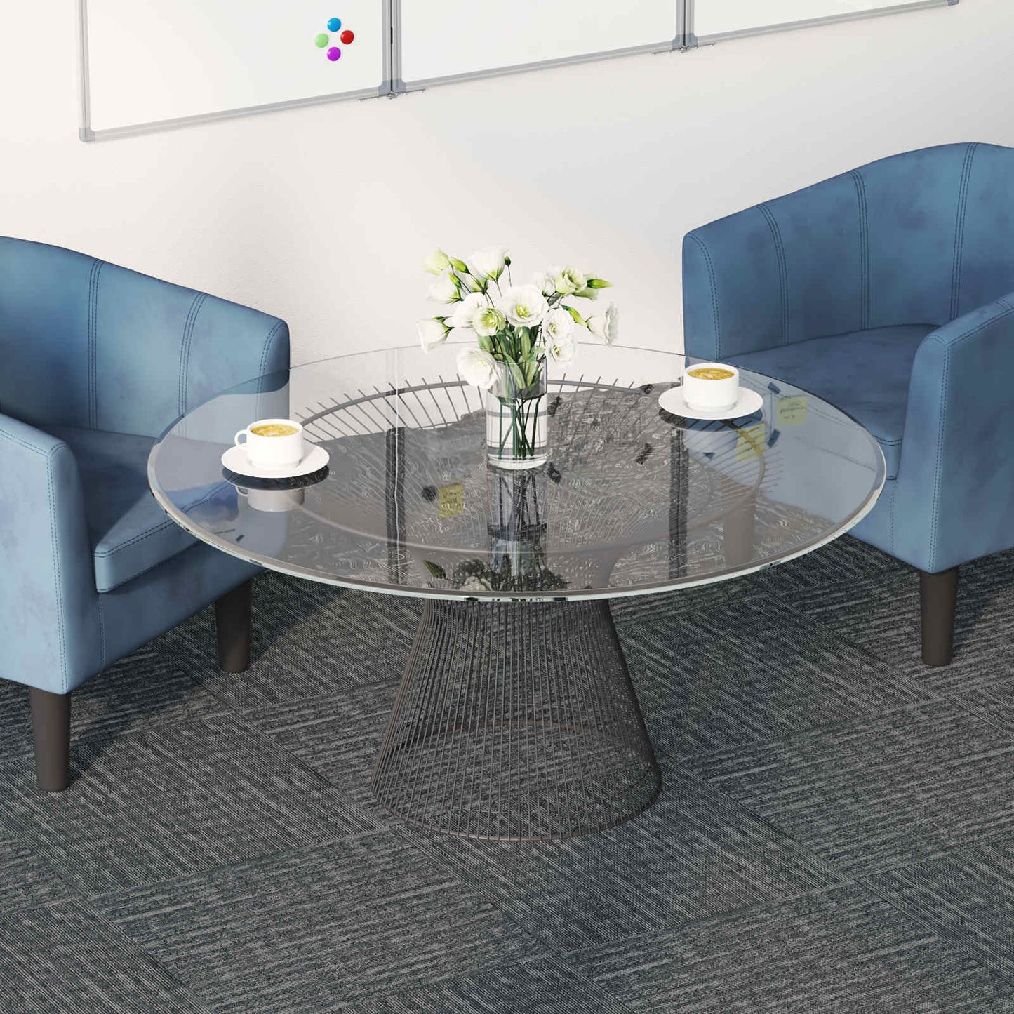 vidaXL Carpet Tile Concrete Grey 50 x 50 cm 36 pcs PP and Bitumen