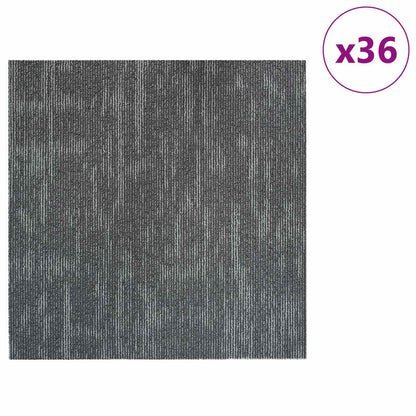 vidaXL Carpet Tile Concrete Grey 50 x 50 cm 36 pcs PP and Bitumen
