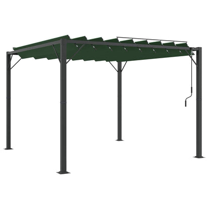 vidaXL Gazebo with Louvered Roof 3 x 3 x 2.14 m Green