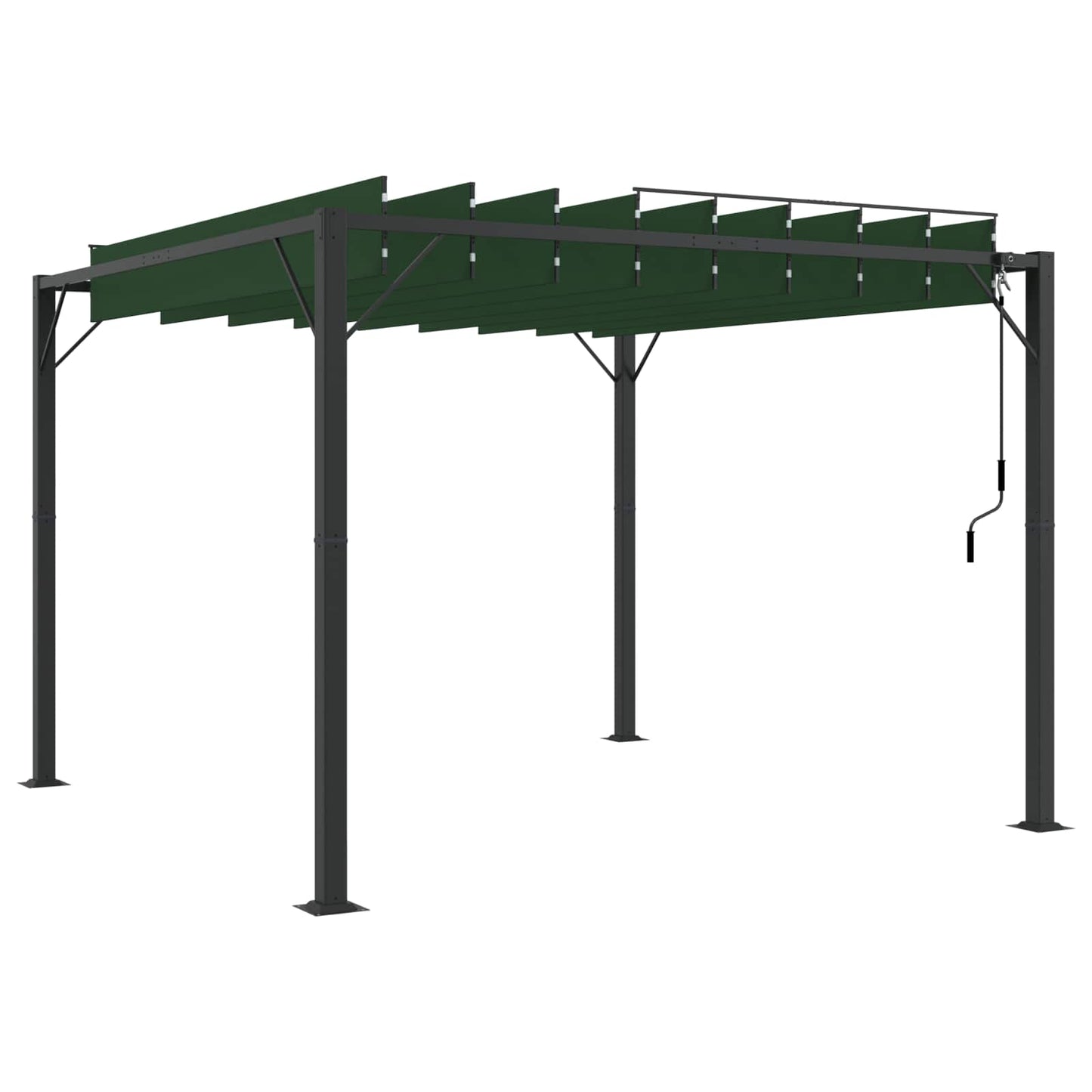 vidaXL Gazebo with Louvered Roof 3 x 3 x 2.14 m Green