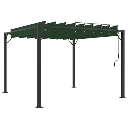 vidaXL Gazebo with Louvered Roof 3 x 3 x 2.14 m Green