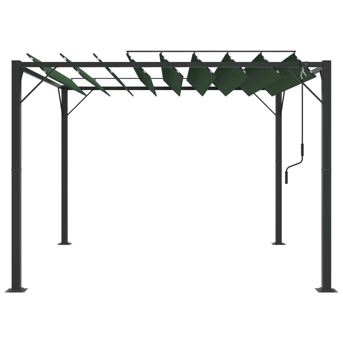 vidaXL Gazebo with Louvered Roof 3 x 3 x 2.14 m Green