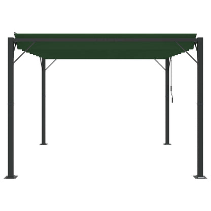 vidaXL Gazebo with Louvered Roof 3 x 3 x 2.14 m Green