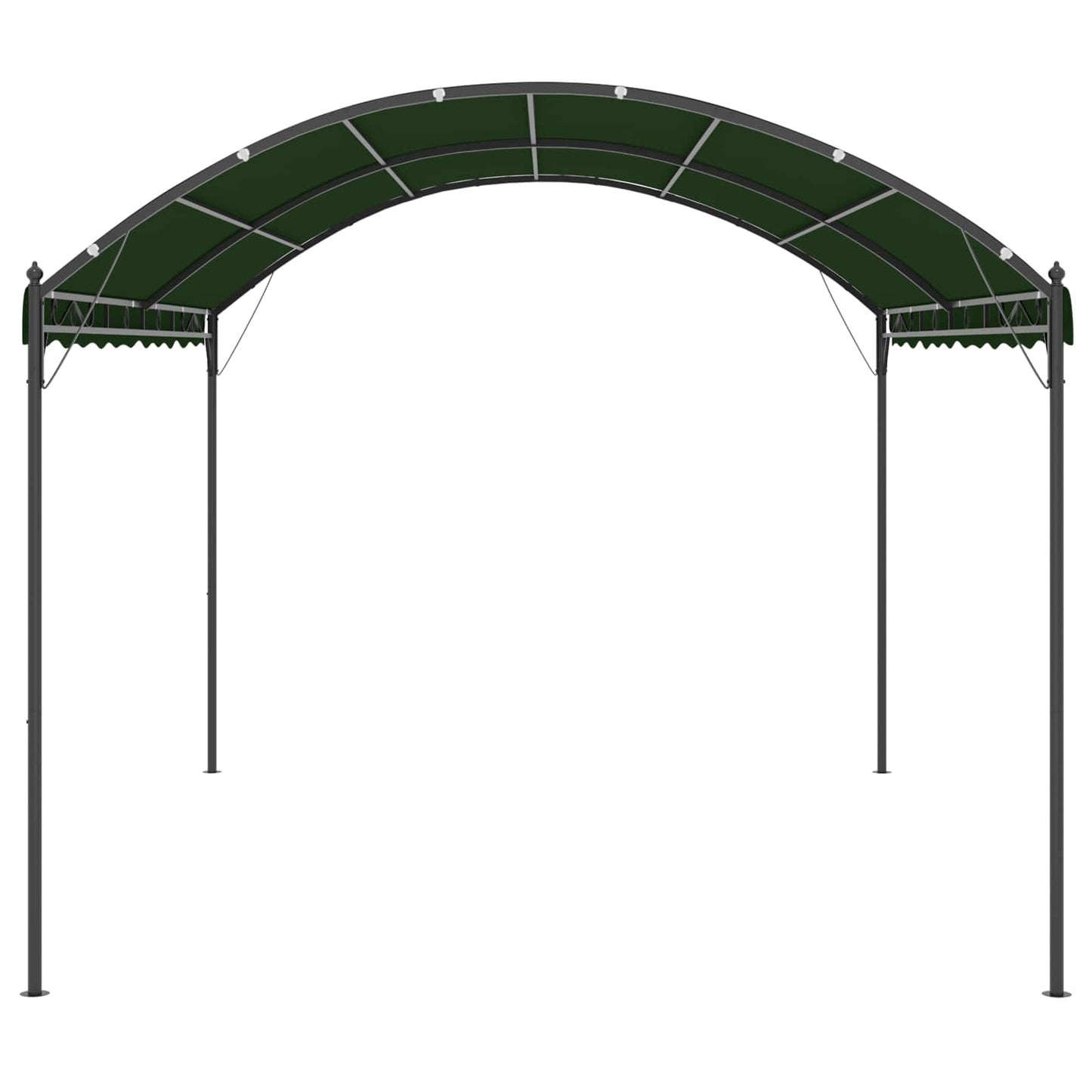 vidaXL Gazebo 4 x 3 x 2.6 m Green Polyester and Steel