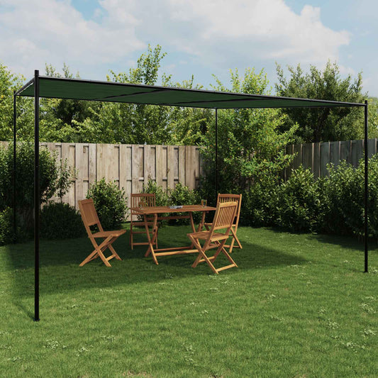 vidaXL Gazebo 4 x 3.98 x 2.67 m Green Polyester and Steel
