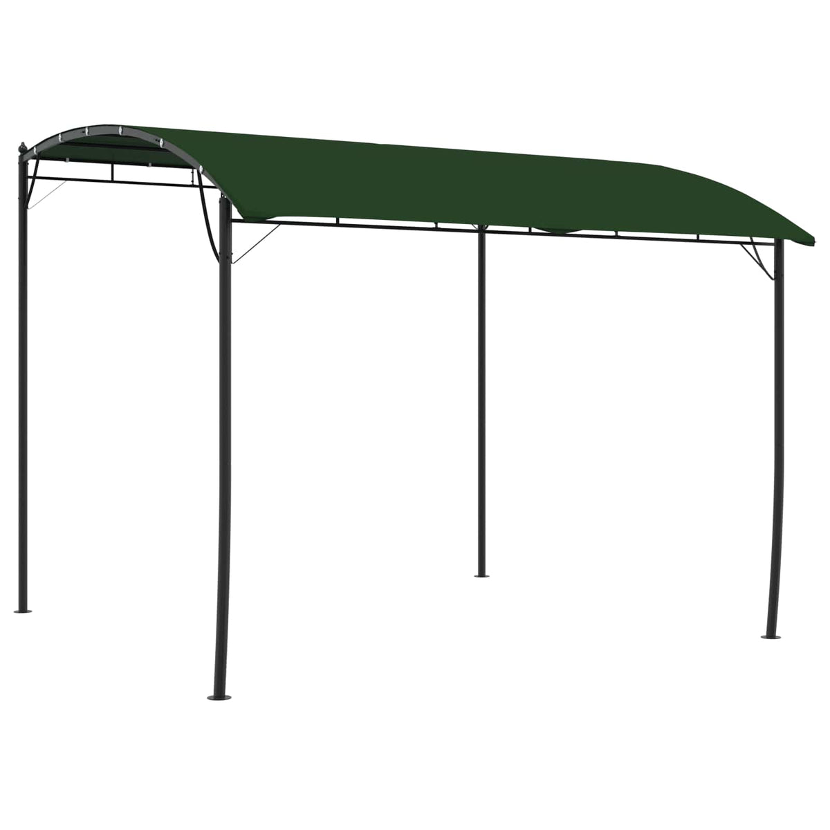 vidaXL Gazebo 3 x 3 x 2.55 m Green Powder-Coated Steel and Fabric