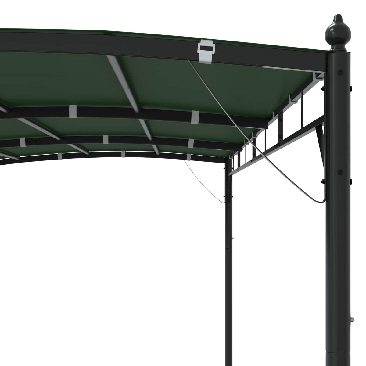 vidaXL Gazebo 4 x 3 x 2.55 m Green Powder-Coated Steel and Fabric