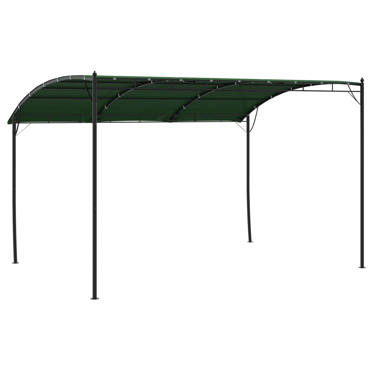 vidaXL Gazebo 4 x 3 x 2.55 m Green Powder-Coated Steel and Fabric