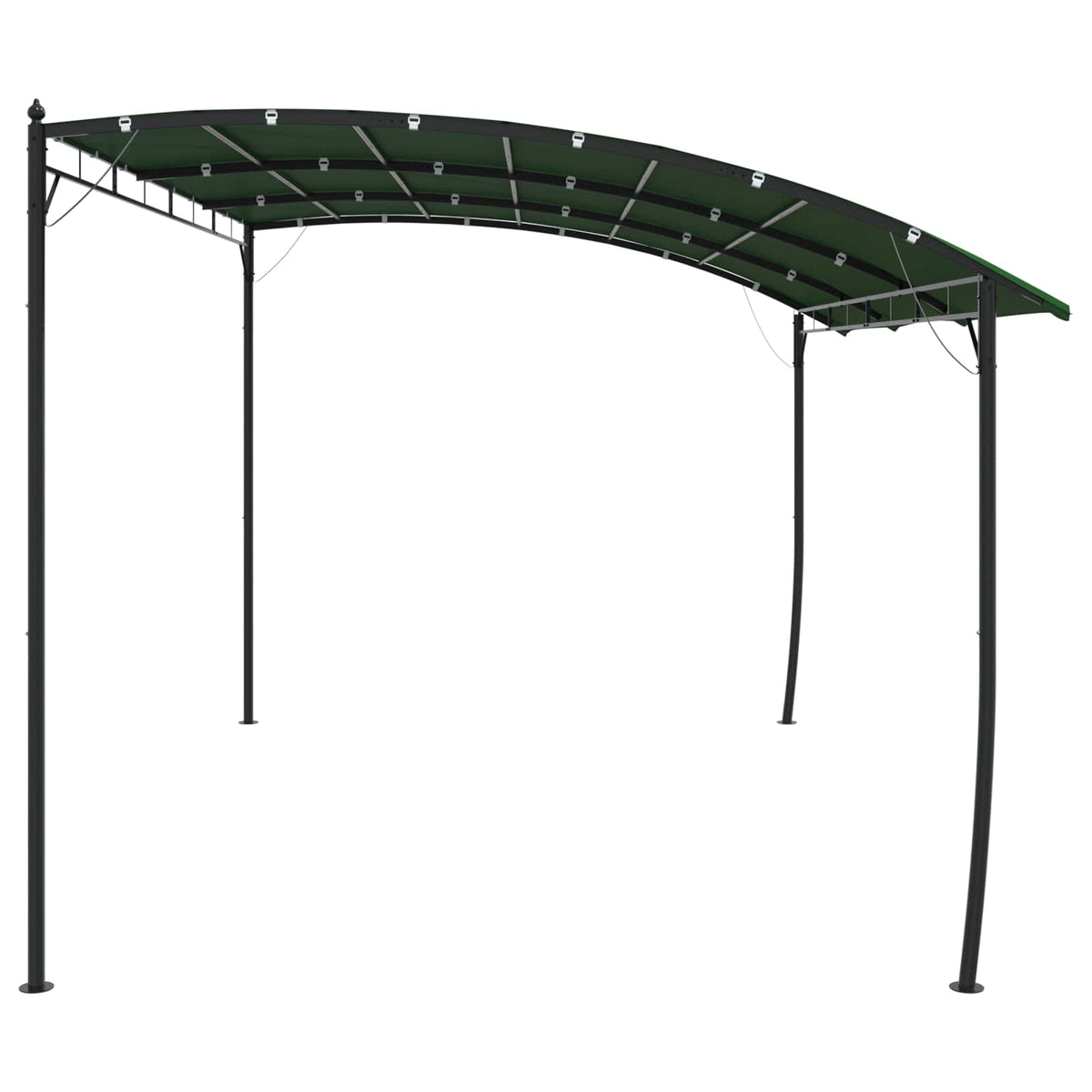 vidaXL Gazebo 4 x 3 x 2.55 m Green Powder-Coated Steel and Fabric