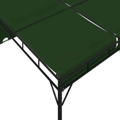 vidaXL Gazebo 4 x 3 x 2.3 m Green Polyester and Steel
