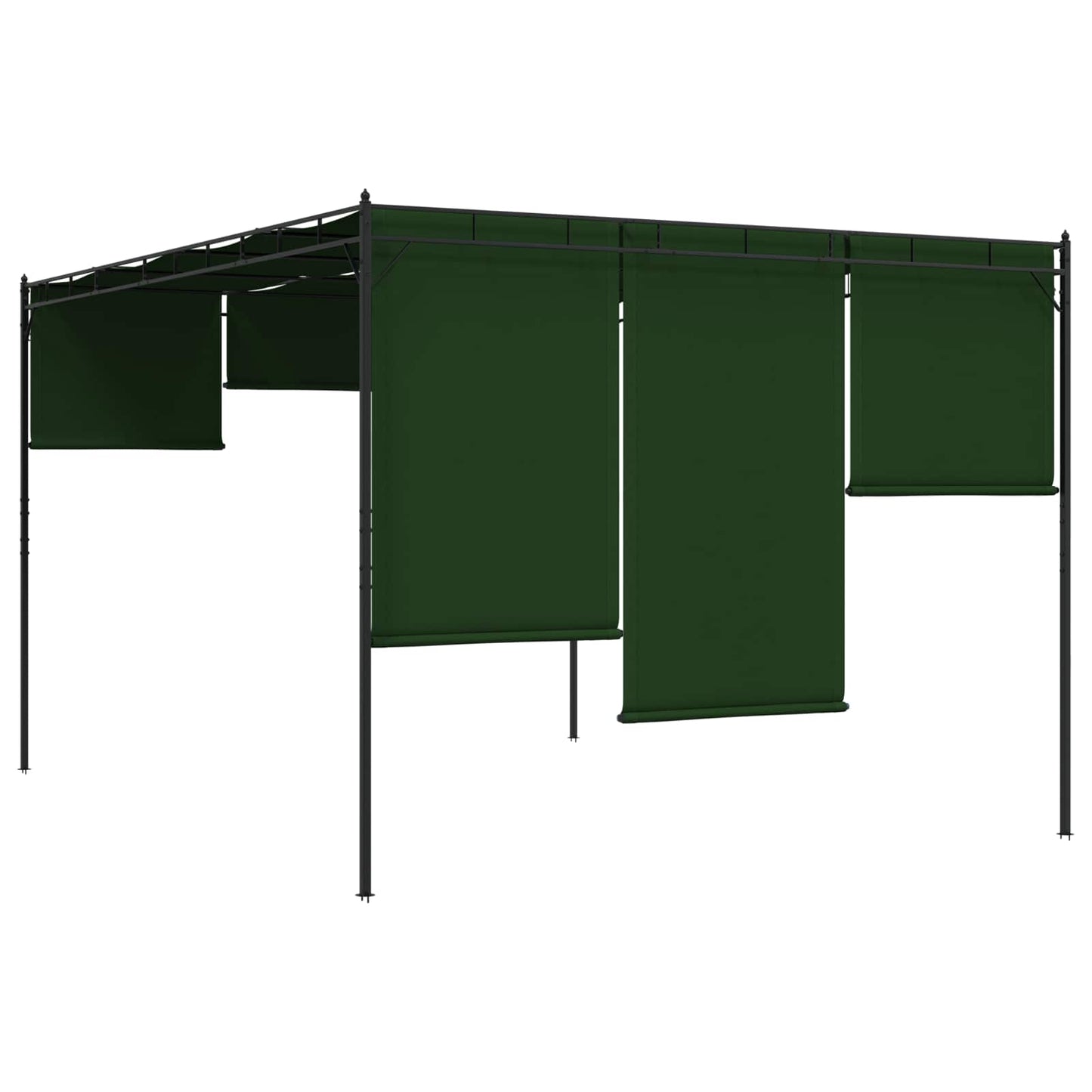 vidaXL Gazebo 4 x 3 x 2.3 m Green Polyester and Steel