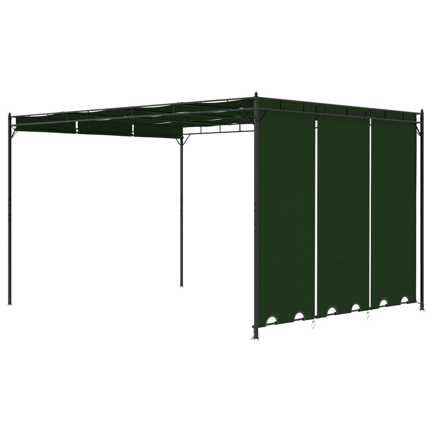 vidaXL Gazebo 4 x 3 x 2.3 m Green Polyester and Steel