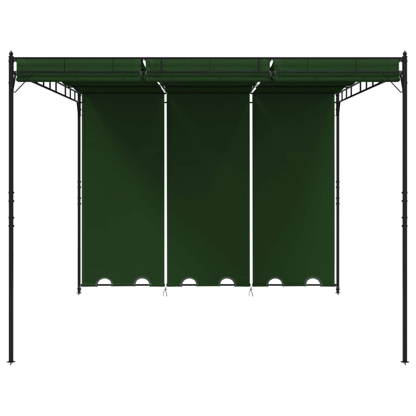 vidaXL Gazebo 4 x 3 x 2.3 m Green Polyester and Steel