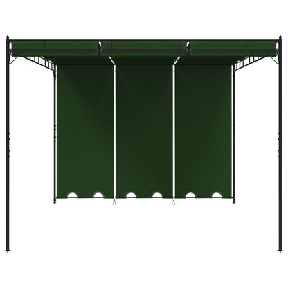 vidaXL Gazebo 4 x 3 x 2.3 m Green Polyester and Steel