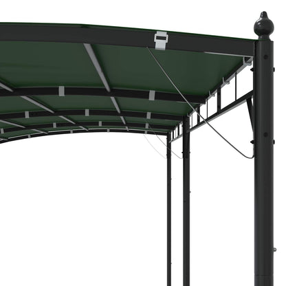 vidaXL Gazebo 6 x 3 x 2.55 m Green Powder-Coated Steel and Fabric