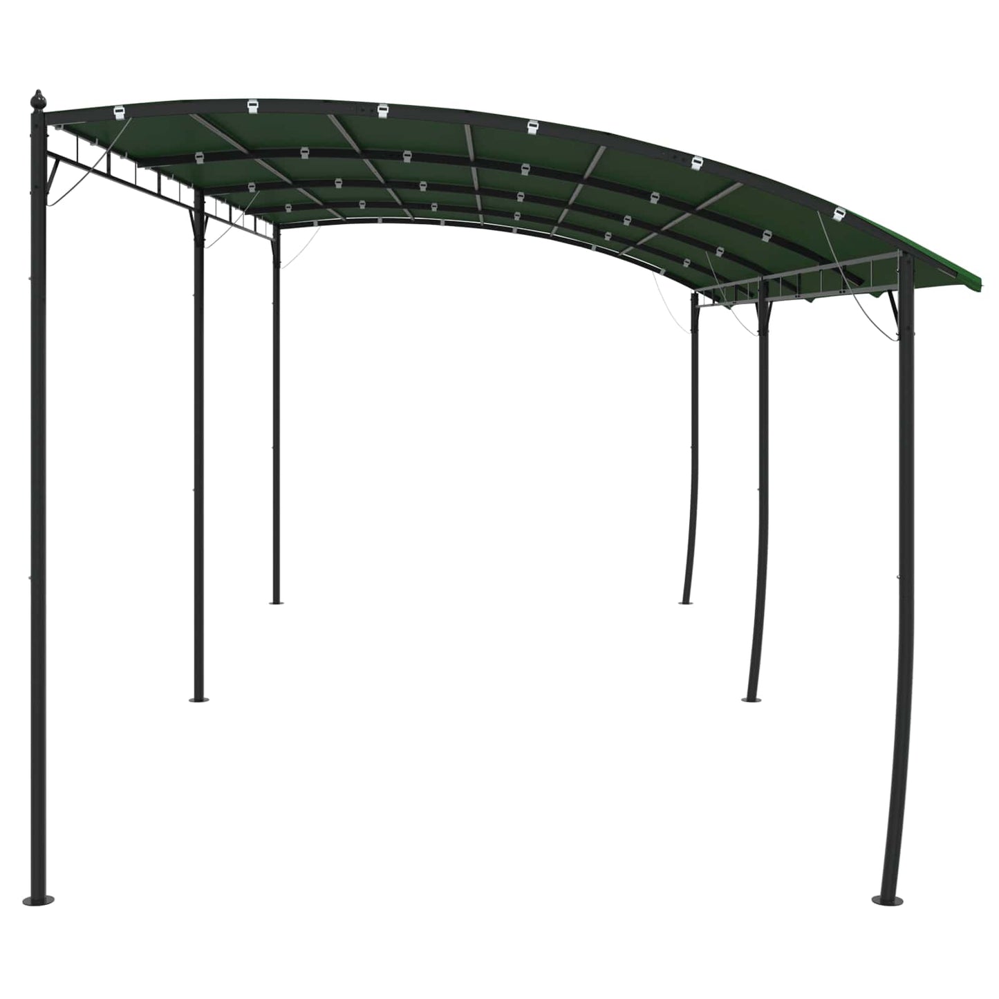 vidaXL Gazebo 6 x 3 x 2.55 m Green Powder-Coated Steel and Fabric