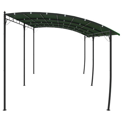 vidaXL Gazebo 6 x 3 x 2.55 m Green Powder-Coated Steel and Fabric