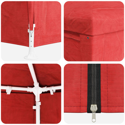 vidaXL Party Tent 400 x 300 x 255 cm Red PE and Steel