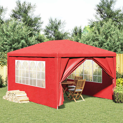 vidaXL Party Tent 400 x 300 x 255 cm Red PE and Steel