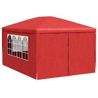 vidaXL Party Tent 400 x 300 x 255 cm Red PE and Steel