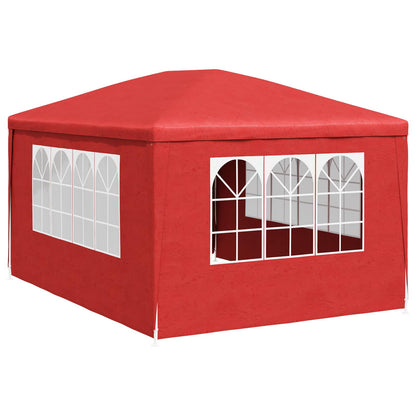 vidaXL Party Tent 400 x 300 x 255 cm Red PE and Steel