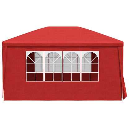 vidaXL Party Tent 400 x 300 x 255 cm Red PE and Steel