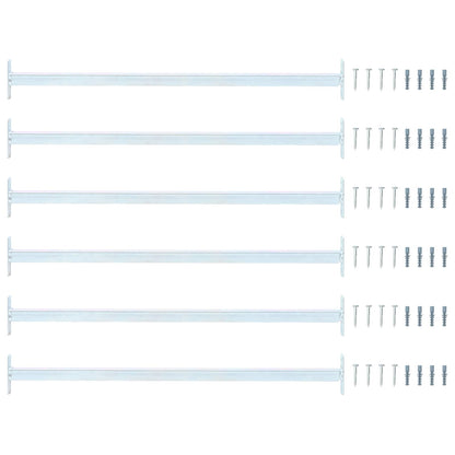 vidaXL Adjustable Window Safety Bar 6 pcs Silver Steel
