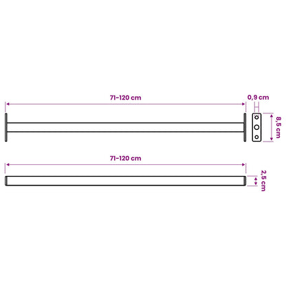 vidaXL Adjustable Window Safety Bar 6 pcs Silver Steel