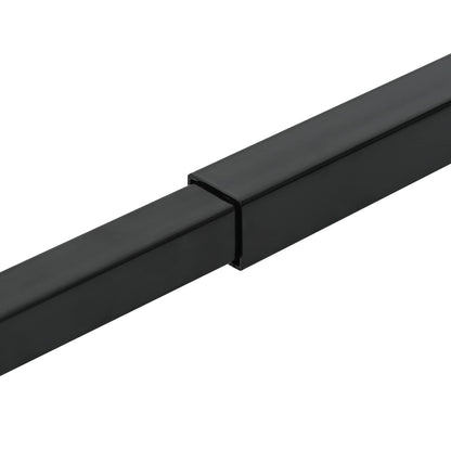vidaXL Adjustable Window Safety Bar 3 pcs Black Steel