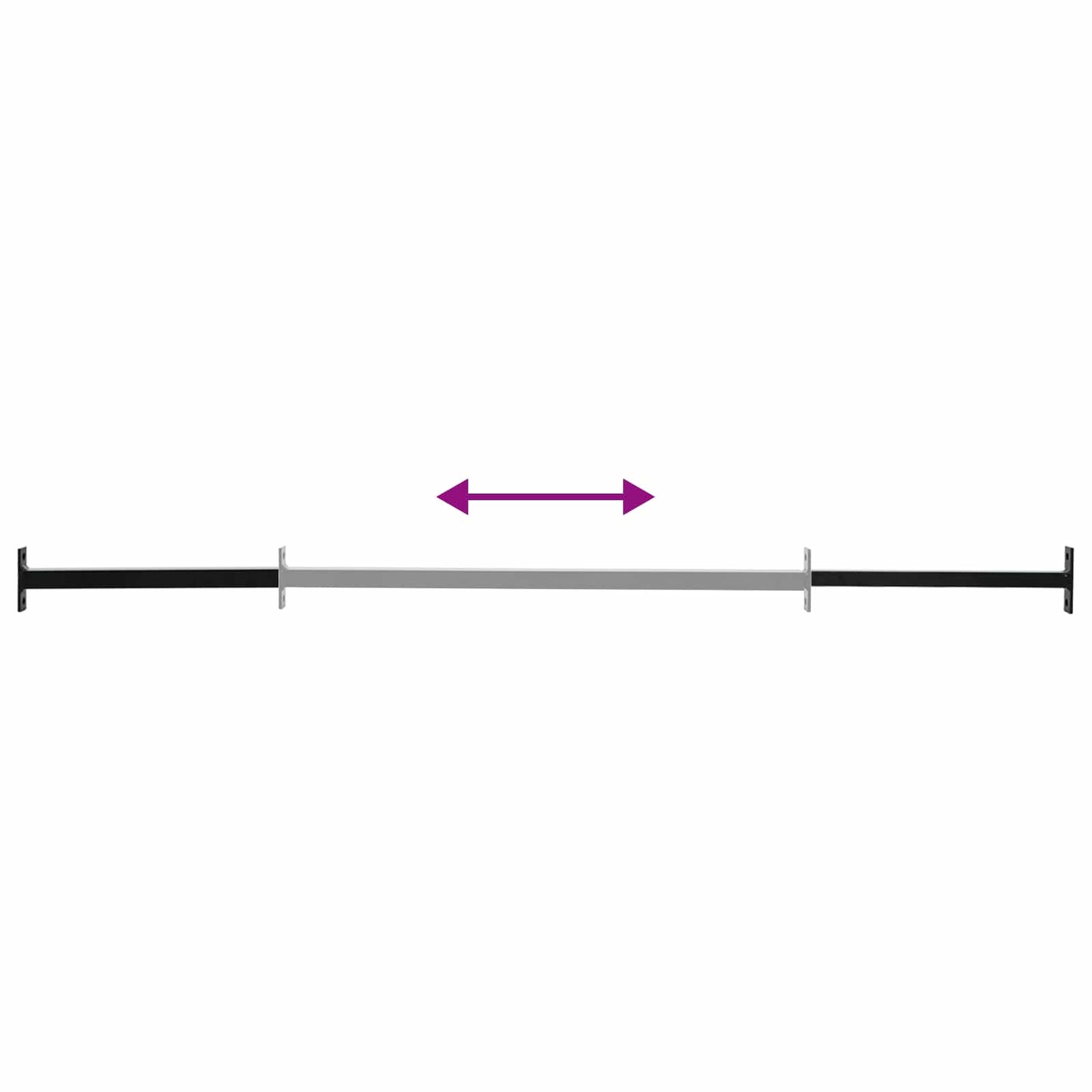 vidaXL Adjustable Window Safety Bar 3 pcs Black Steel