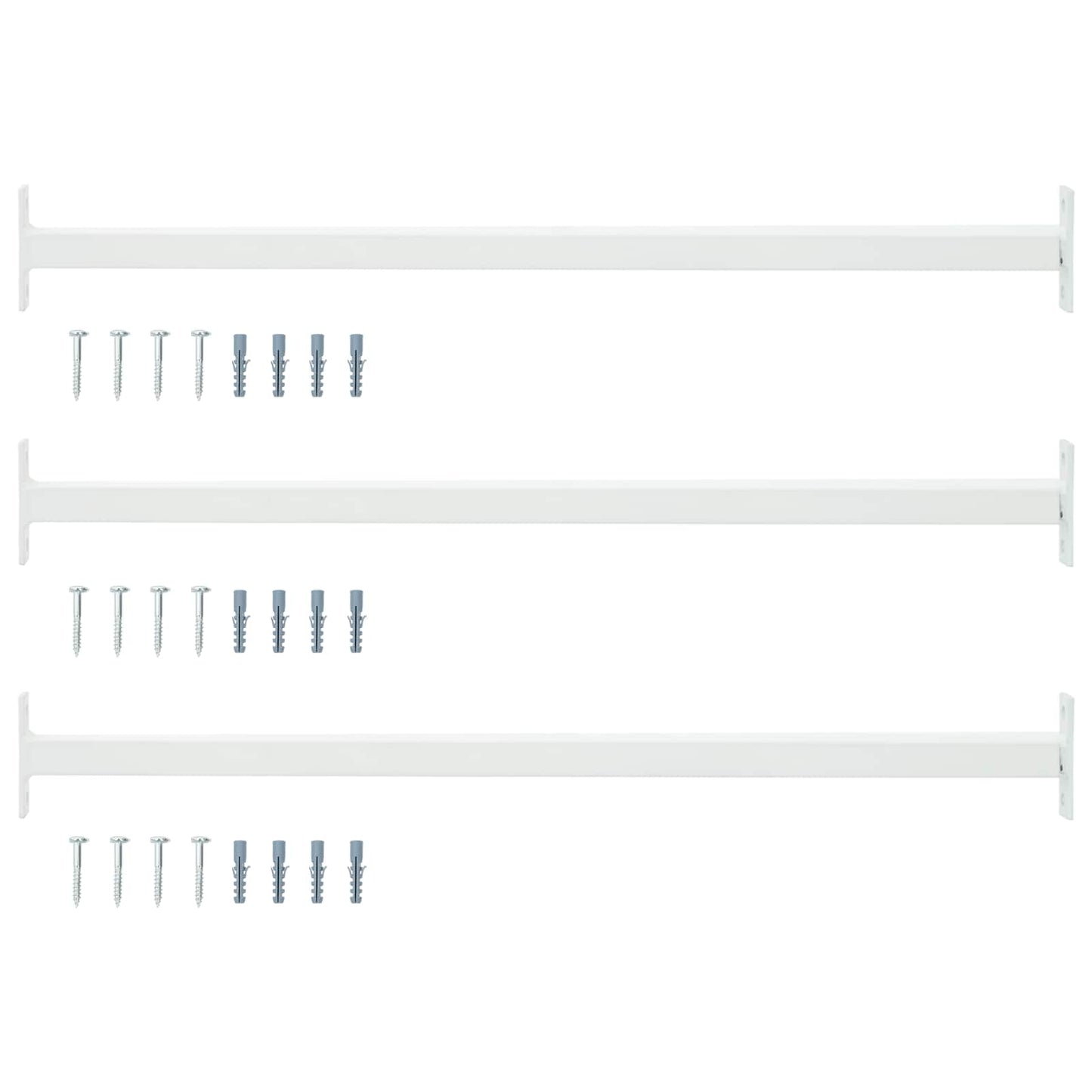 vidaXL Adjustable Window Safety Bar 3 pcs White Steel