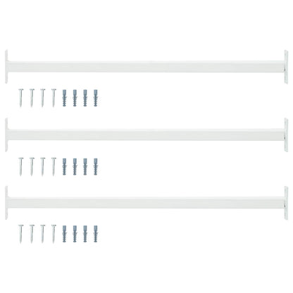 vidaXL Adjustable Window Safety Bar 3 pcs White Steel