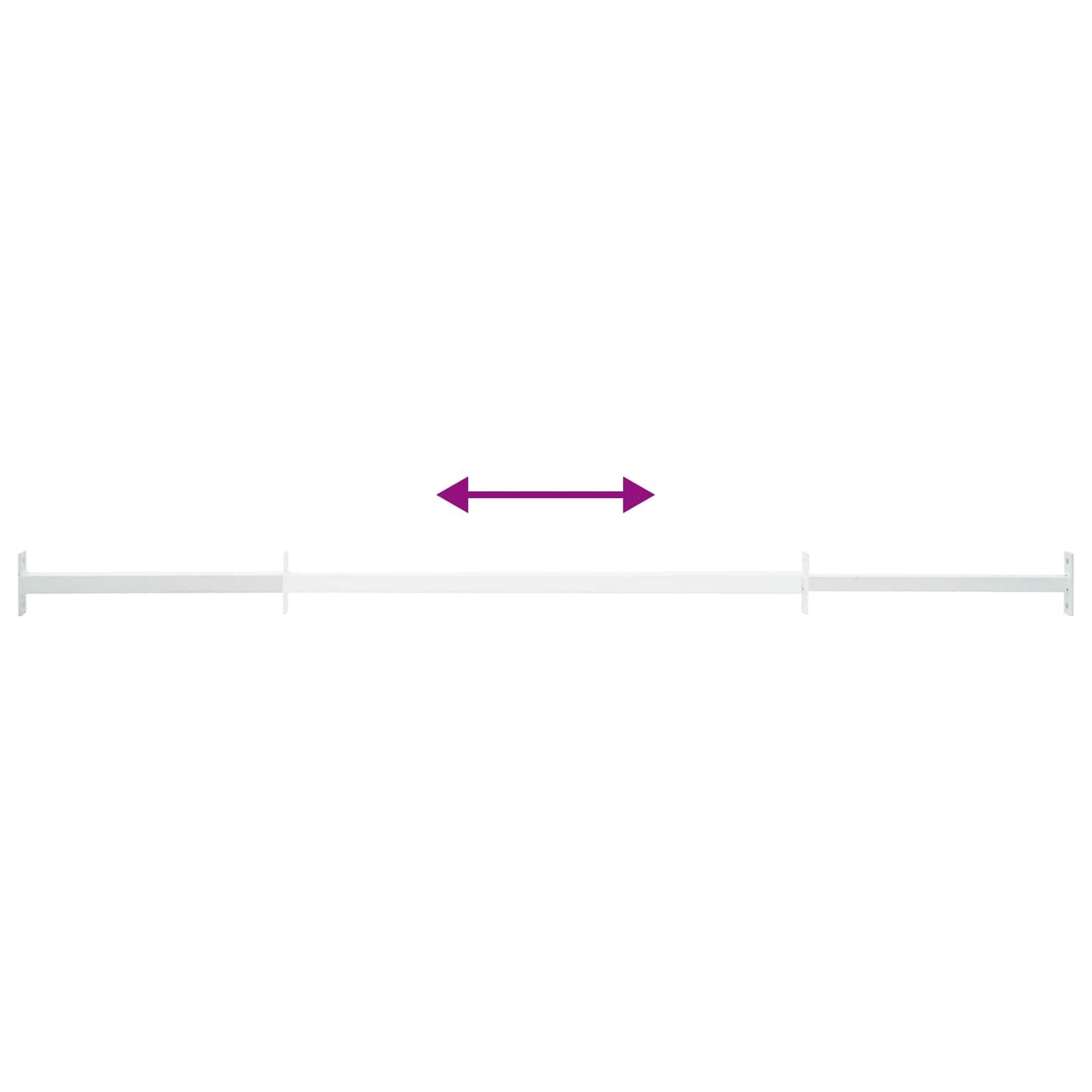 vidaXL Adjustable Window Safety Bar 3 pcs White Steel