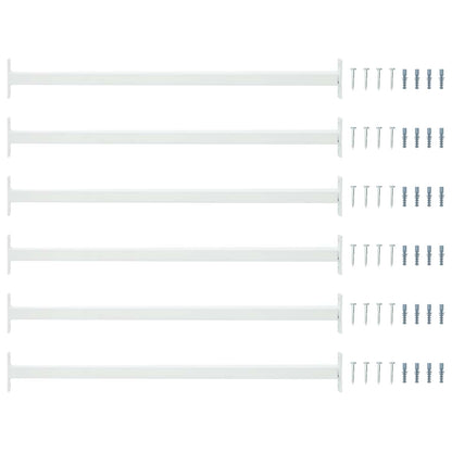 vidaXL Adjustable Window Safety Bar 6 pcs White Steel