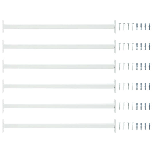 vidaXL Adjustable Window Safety Bar 6 pcs White Steel