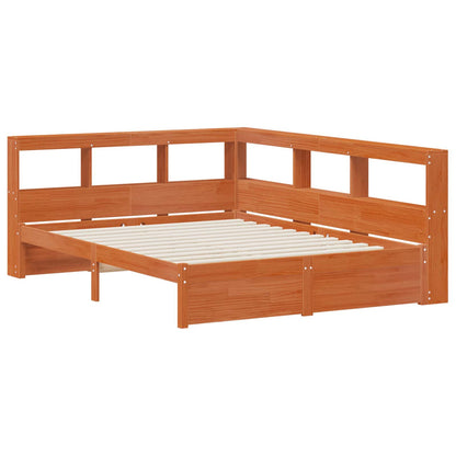 vidaXL Bookcase Bed with Headboard with Storage Solid Pine Wood