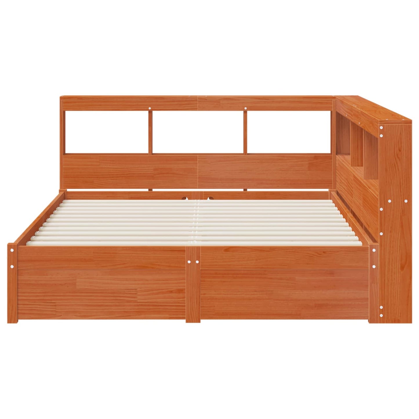 vidaXL Bookcase Bed with Headboard with Storage Solid Pine Wood