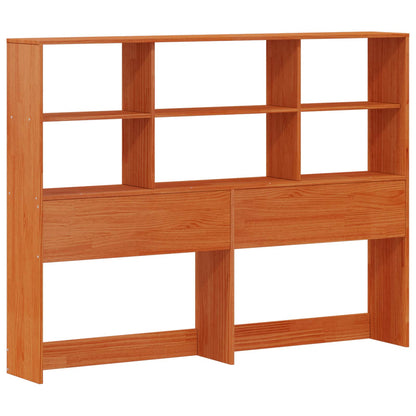 vidaXL Bed Frame with Storage Headboard Wax Brown 140 x 190 cm