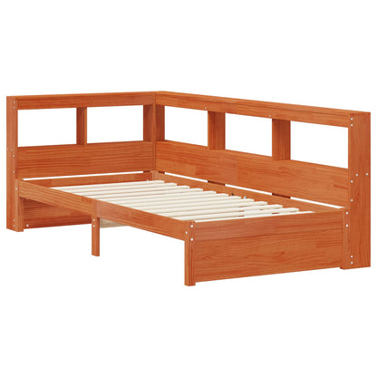 vidaXL Bookcase Bed with Headboard with Storage Solid Pine Wood