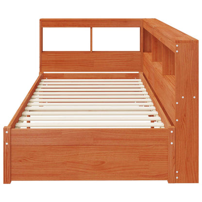vidaXL Bookcase Bed with Headboard with Storage Solid Pine Wood