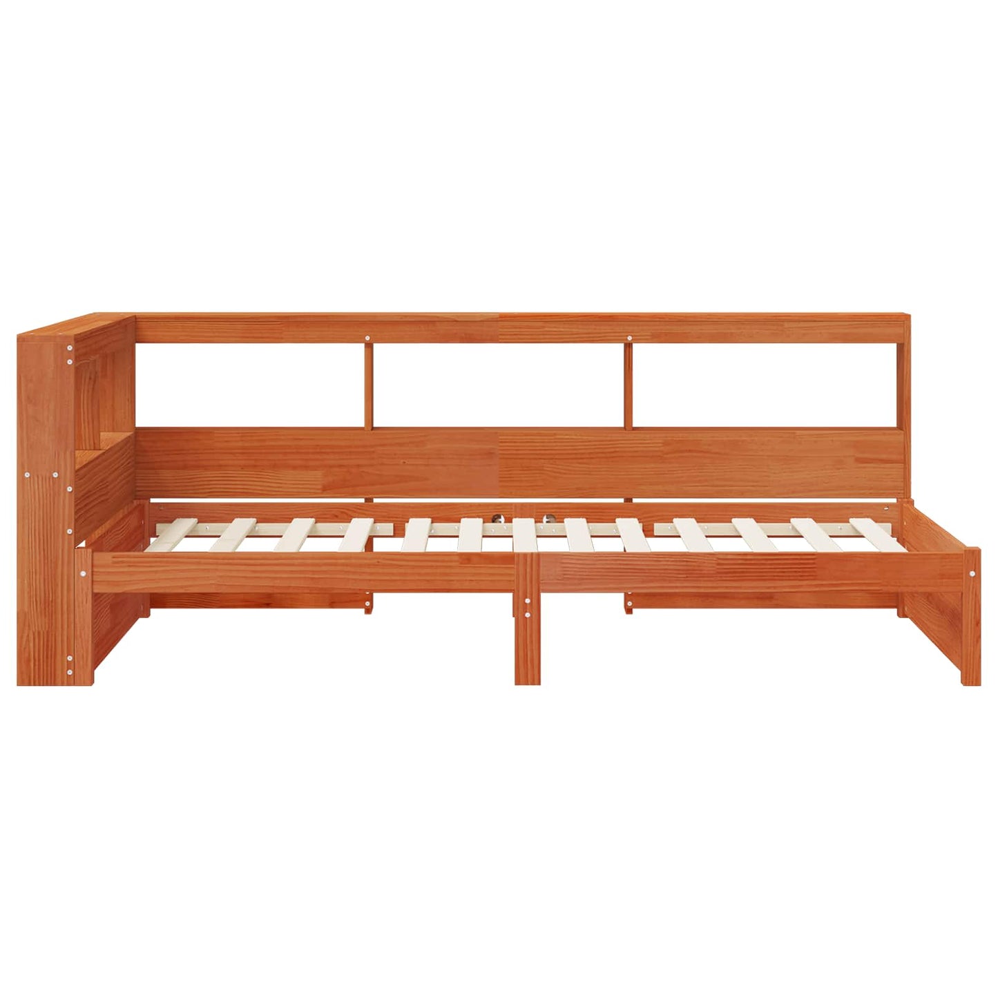 vidaXL Bookcase Bed with Headboard with Storage Solid Pine Wood