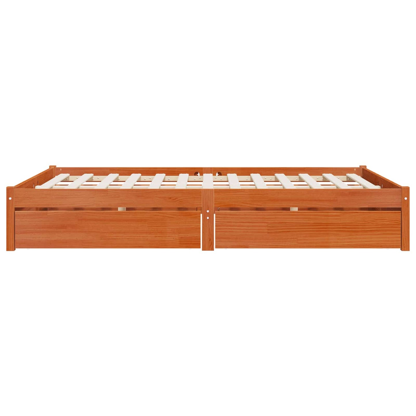 vidaXL Bed Frame with Drawer with Storage Solid Pine Wood