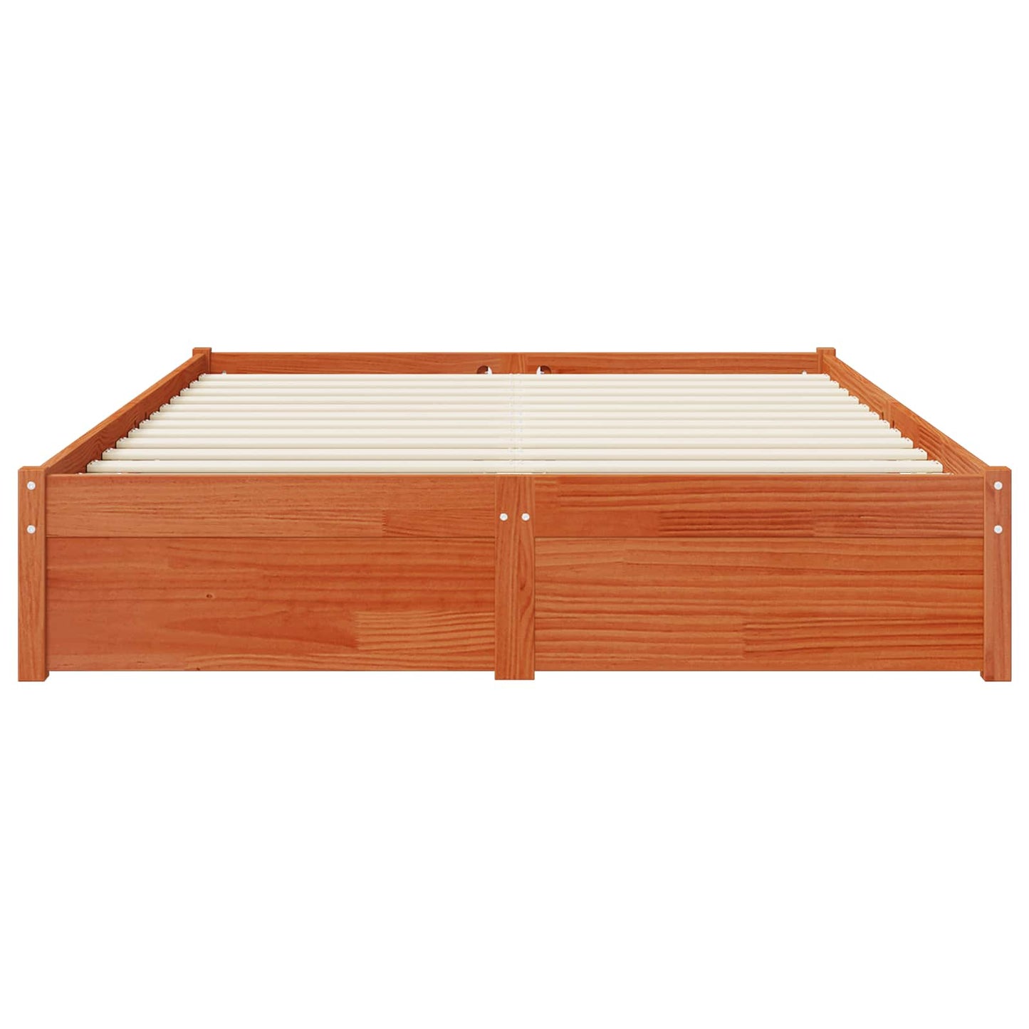 vidaXL Bed Frame with Drawer with Storage Wax Brown Solid Pine Wood