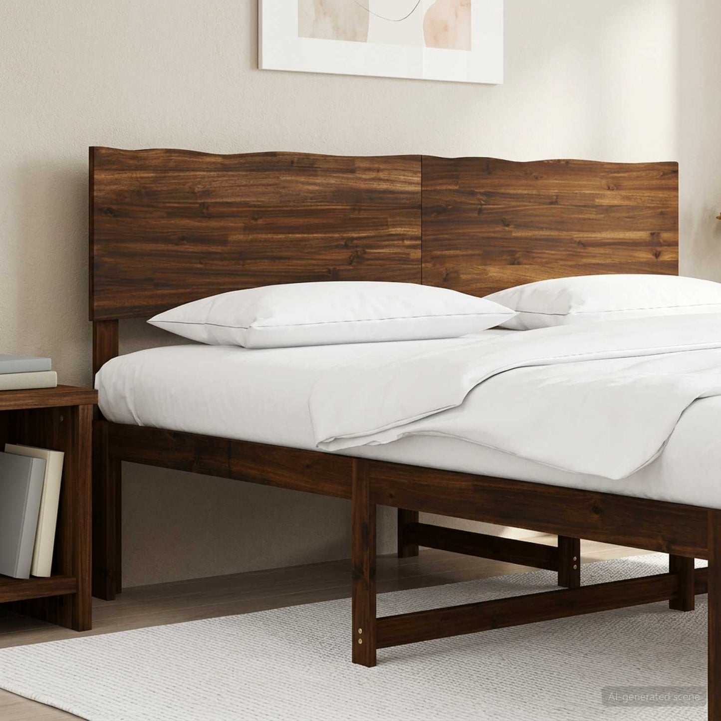 vidaXL Live Edge Headboard ROSTOCK Dark Brown 180 cm Solid Acacia Wood