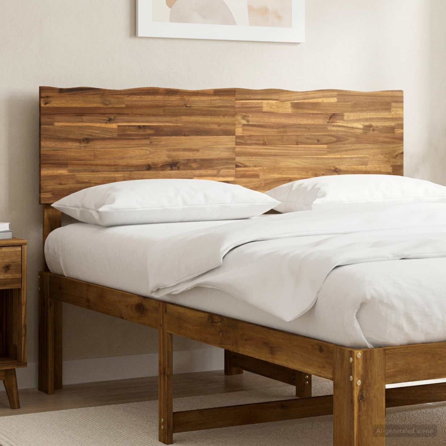 vidaXL Live Edge Headboard ROSTOCK Natural 140 cm Solid Acacia Wood