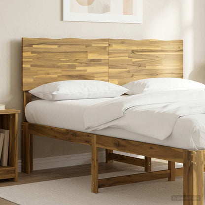vidaXL Live Edge Headboard ROSTOCK White 150 cm Solid Acacia Wood