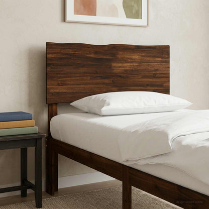 vidaXL Live Edge Headboard ROSTOCK Dark Brown 90 cm Solid Acacia Wood