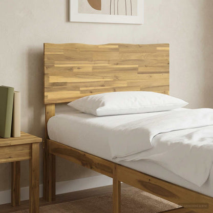 vidaXL Live Edge Headboard ROSTOCK White 100 cm Solid Acacia Wood