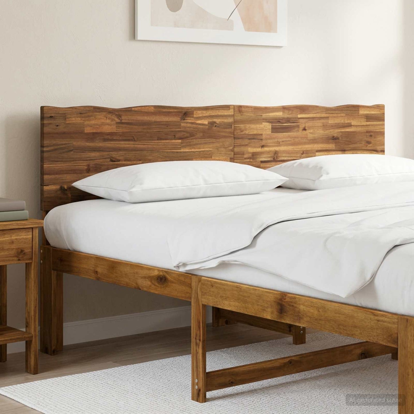 vidaXL Live Edge Headboard ROSTOCK Natural 200 cm Solid Acacia Wood